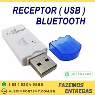 Receptor Usb Bluetooth 10 Metros Alcance Audio Stéreo Conversor Atb-12