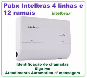 Pabx Intelbras Modulare Mais 4 Linhas 12 Ramais