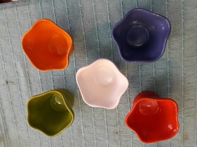 Potes Coloridos para Saladas e Sobremesas