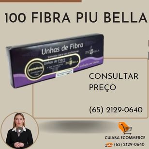 Jogo de 100 Fibra de Vidro para Extensao de Unha Piu Bella