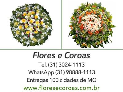 Ouro Preto, Paraopeba, Ibirité MG Funerária Grupo Zelo Coroa de Flores