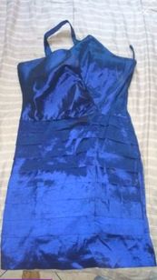 Vestido Azul Marinho de Tafetá