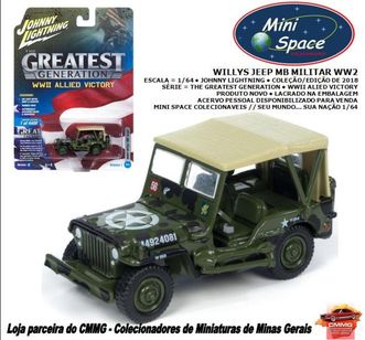 Johnny Lightning Willys Jeep Mb Militar 1/64
