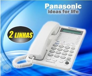 Telefone para 2 Linhas Panasonic Conferencia e Retenção de Chamadas