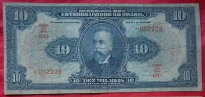 Cédula 10 Mil Reis 1925 Tesouro Nacional R110 Campos Salles 10000 RR