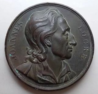 1819 Medalha John Locke (1632-1704) Filósofo Inglês