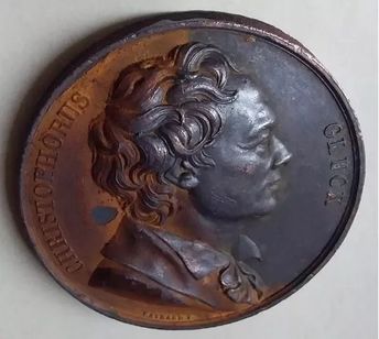 Medalha 1818 Compositor Maestro ópera Christophorus Cluck