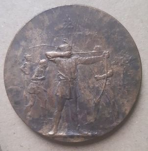 Paris 1899 Medalha Premiação Tiro com Arco By Adolphe Rivet