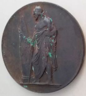 1841 Medalha Meta Homem e Destino Dinamarca Hilmar M. Krohg