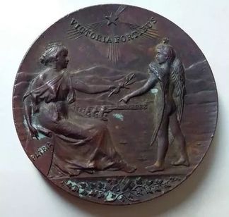 1896 Linda Medalha Competição Internacional Tiro Itália 50% Off