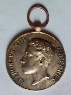 Medalha Oficial Proclamação Alfonso XIII Rei da Espanha 1902