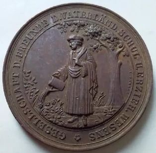 1855 Medalha Honra Patriótica Alemanha Hamburgo / Vale $ 615