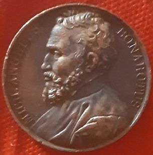 1819 Medalha Michelangelo Michael Angelus Renaissance Medal Vale $493