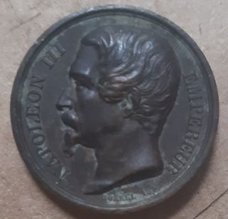 1852 Medalha de Napoleão III Proclamado Imperador em Paris