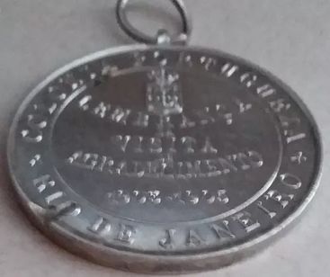 1905 Rio de Janeiro Medalha Canhoneira Colônia Portuguesa Visita