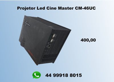 Projetor Led Cine Master Cm-46uc Wifi 1200 Lumens