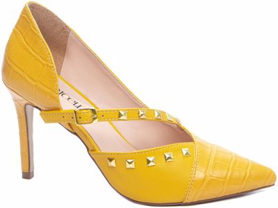 Sapato Scarpin Amarelo Torricella Modelo Sc018d