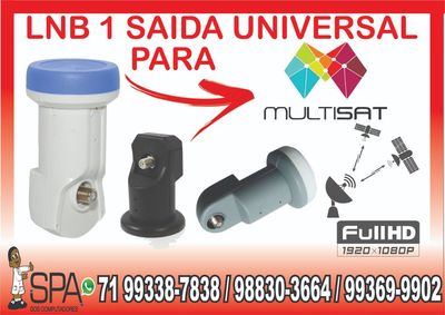 Lnb 1 Saida Universal Banda Ku 4k Hd Lnbf para Multisat