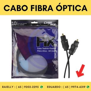 Cabo de Fibra óptica Preto 10,0 Metros Gold Pix Optica Cabu Fibla