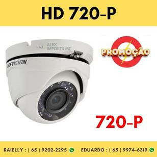 Câmera Dome Infravermelho de Segurança Hikvision 20 Metros Hd 720p 1/3