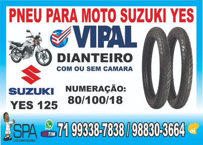 Pneu Dianteiro para Moto Suzuki Yes em Salvador BA