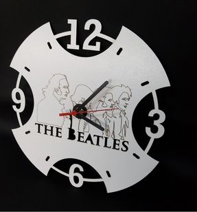 Relógio de Parede Beatles Mdf Branco