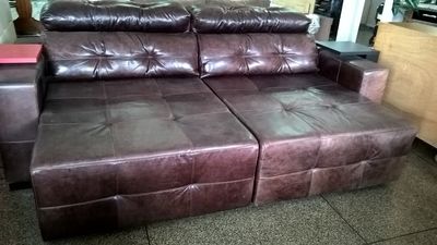 Sofa Retratil Couro