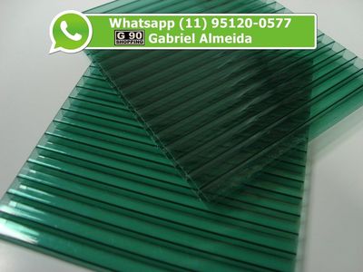 Chapa de Policarbonato Alveolar Verde 1,05 X 6,00 X 4mm