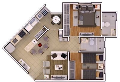 Apartamento 58 m2 em Indaiatuba