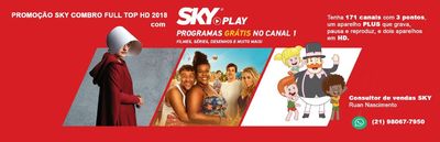 Promoção Sky Combro Full Top Hd 2018