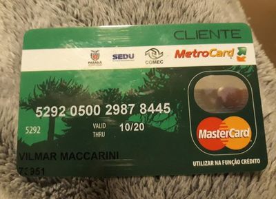 Cartão Transporte Metrocard