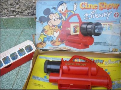 Cine Show Disney Brinquedo Estrela Porta Slides 16 Histórias / Mbq Old
