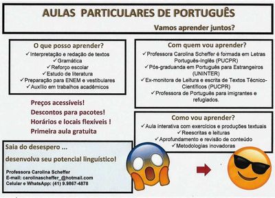 Aulas de Português para Nativos e Estrangeiros