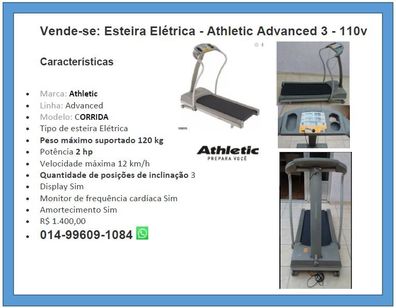 Esteira Elétrica Atletic Advanced 3
