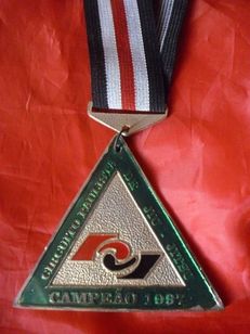 Jiu-jitsu Medalha Grande Oficial Campeão Federação SP Ouro