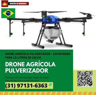 Drone Agrícola Pulverizador - Capacidade para 10 Litros de Calda