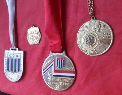 4 Medalhas Judô Federação " Ouro " Internacional Campeonato Fpj Xp