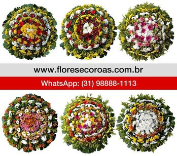 Coroas de Flores Velório Cemitério Belo Vale em Santa Luzia MG