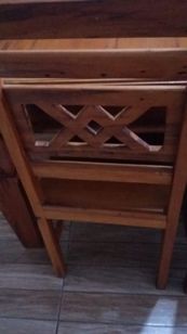 Vendo ou Troco Mesa + 8 Cadeiras (madeira de Demolição)