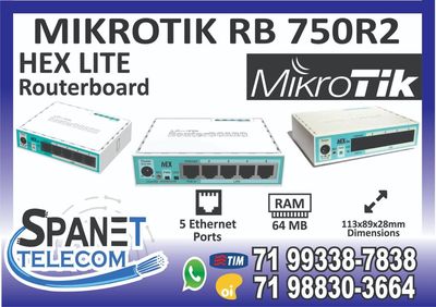 Routerboard Rb 750r2 (hex Lite 850mhz 64mb L4)