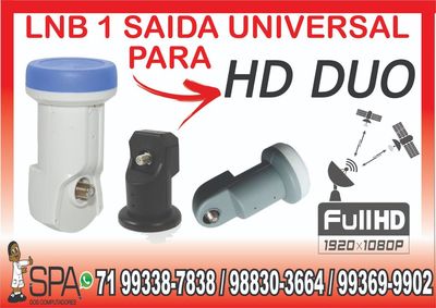 Lnb 1 Saida Universal Banda Ku 4k Hd Lnbf para Hd Duo