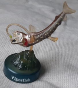 Miniatura Peixe Kaiyodo Deep Sea Fish Viperfish Peixe Víbora 7cm