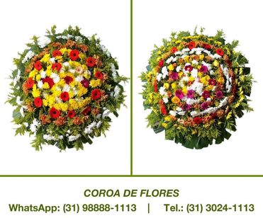Funerária Grupo Zelo Coroa de Flores em Matozinhos e Mario Campos MG
