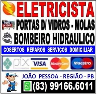 Bombeiro Hidráulico - Eletricista João Pessoa