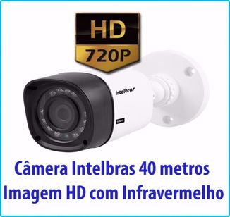 Câmera de Segurança Intelbras 40 Metros Imagem Hd com Infravermelho