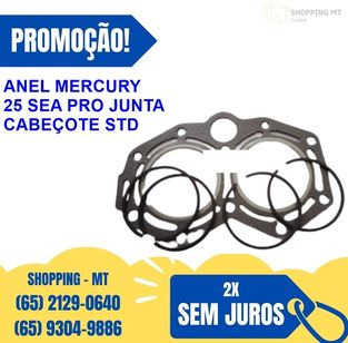Anel do Motor Mercury 25 Sea Pro + Junta Cabeçote Std