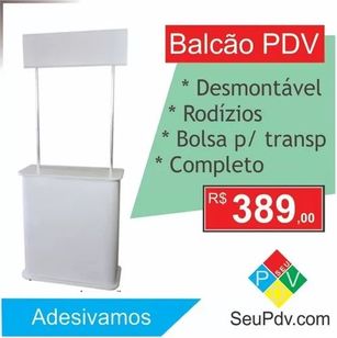 Balcão Desmontável Completo! Novo!