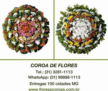 Coroas de Flores Velório Cemitério São João Batista em Itabirito MG