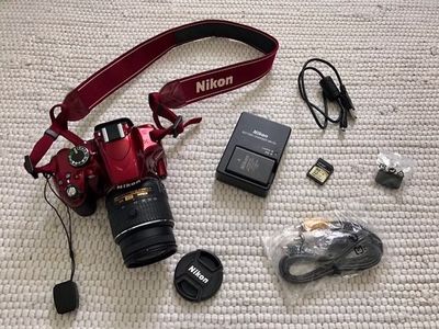 Nikon D32oo Vermelha + Adaptador Wifi Wu 1a
