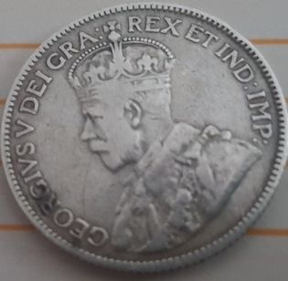 George V 25 Cents 1913